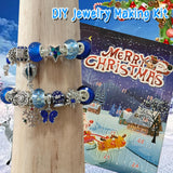 Christmas Advent Calendar Bracelet 24 Days Christmas Countdown Calendar Bracelets Set DIY Jewelry Making Kit 2024 Christmas New Year Birthday Gift