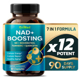 GriMed NAD + Boosting 16,550mg- x12 Power with NR + Resveratrol Turmeric + Quercetin - Cellular Energy, Cellular Repair, Healthy Aging - USA Made & Tested (90 Count (Pack of 1))