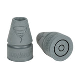 Thomas Fetterman Tornado SB (Solid Body) Cane & Crutch Tips, Fits Shafts of 3/4 to 1 inch, Gray, Pair