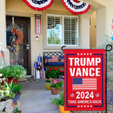 NASIAN Trump Vance 2024 Garden Flag Take America Back Garden Flag Trump Vance 2024 Yard Signs Patriotic American Garden Flags for Outside 12x18 Double Sided Outdoor House Lawn Decorations Banner