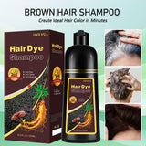 Natural Chestnut Brown Hair Dye Shampoo 3 in 1, Instant Brown Hair Shampoo for Men & Women, Long Lasting Hair Color Shampoo, Shampoo Para Canas Colors in Minutes(Chestnut Brown)