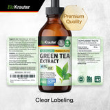 BIO KRAUTER Green Tea Extract Tincture - Organic Green Tea Supplements with EGCG - Potent Antioxidant Source - Immune Support Supplement - Alcohol and Sugar Free - Vegan Drops 4 Fl.Oz.