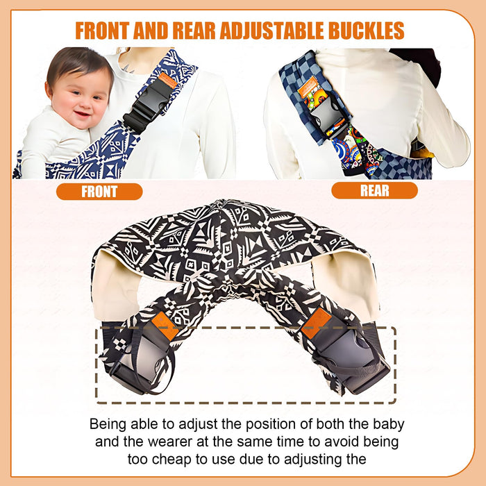 yemyig Baby Sling Carrier,Toddler Carrier, 2024 New Baby Carrier Newborn to Toddler,Portable Lightweight Non-Slip Hip Seat Carrier 10-30lbs(Black Sailboat)