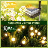 PATIOPIA Solar Garden Lights, 60 LED Firefly Garden Lights Solar Outdoor, Solar Lights for Outside Sway by Wind,Solar Lights Outdoor Waterproof for Christmas Yard Patio Pathway Decoration (6 Pack)