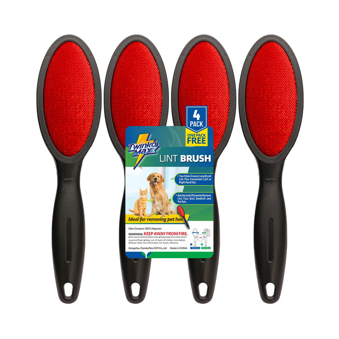 Twinko Max Lint Brush, Lint Remover, Pet Hair Remover, Clothes Brush, Magic Lint Remover Brush, Sheet and Carpet Cleaning Brush, 2-Sided and Reusable, No Need Lint Roller Refill.