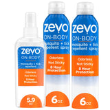 Zevo On Body Insect Repellent Aerosol Spray + Pump Spray, for Mosquitos and Ticks (2 Aerosol Spray Bottles + 1 Pump Spray Bottle)