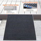 UOKRR Aluminum Threshold Ramp for Wheelchairs, 3.4-6.1" Rise Door Ramps for Doorways, 36" Portable Self Supporting Entry Handicap Ramp for Uneven Surfaces with a Non-Slip Thick Door Mat