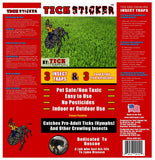 Tick Trapper Tick Sticker Flea, Tick, and Insect Trap - Non-Toxic and Easy to Use - Patent Pending Tick Attractant, Sticky Glue Traps Crawling Insects (Pack of 3)