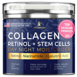Collagen Face Cream with Airless Pump Anti-Aging Botanical Stem Cells 1.7oz