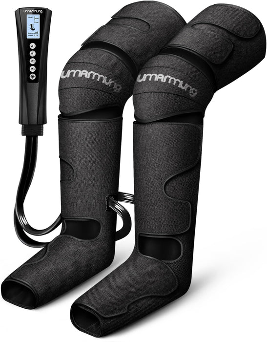 Gifts for Men Women Dad Mom, Mother Day, Father Day, Christmas, Birthday, Circulation Air Compression Massager with Heat for Foot, Leg and Knee, Vericose Veins, Muscle Fatigue, Cramps, Swelling, Edema