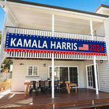 Probsin Kamala Harris 2024 Banner 120" x 20" Support Kamala Harris Election President Banner Yard Sign Party Supplies Photo Backdrop Poster Hanging Outdoor Gate Decor Fence Door Indoor Wall