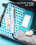 VAVOOV Pro Airflow Styler, Hair Straightener and Curler 2 in 1 with 360° Vented Cool Air for Long-Lasting Curls, 1 Inch Ceramic Flat Iron, Dual Voltage, White