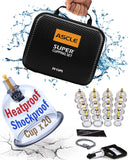 ASCLE Super Cupping Set, Shockproof Heatproof Extra Thick Cups, Water Repellent Shockproof Professional Carrying Case, 20 Cups