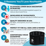 NeoHealth Plus Size Lower Back Brace |4XL| Lumbar Support for Pain Relief and Injury Prevention | Under Clothes Belt | Back Support Belt for Women & Men | Big and Tall | Obese Oversized Overweight