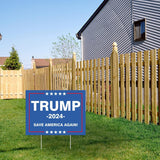 MAXDUCK Trump 2024 Sign - Trump Signs for Yard Plastic Signs with Stakes 14” x 11”for Outdoor Yard Garden Lawn Decorations