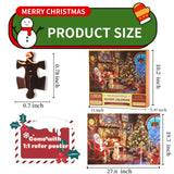 Christmas Advent Puzzle Calendar 2024,1008 Pcs Christmas Advent Calendar Jigsaw Puzzles,Funny Christmas Game Gift,Xmas 24 Days Advent Countdown Gift for Adults Kids (red)