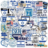 50PCS Israel Stickers,Stand with Israel Stickers,Israel Flags Decal,Waterproof vinyl Israel Stickers for Bumper Water bottle Car Decal.