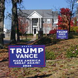 Signbeats Trump JD Vance 2024 Make America Great Again Yard Sign, Blue,12"x17.5" - Double-Sided Corrugated Plastic Lawn Sign with H Stake