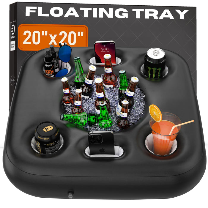 DIVEBLAST: Premium Small Floating Drink Holder for Pool, Hot Tub Accessories for Adults - Holds Up to 50 LBS - Fun Swimming Pool Accessories for Adults, Cool and Unique Drink Floaties