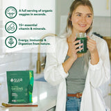 SUJA Organic Greens Powder Probiotic Blend, Spirulina, Daily Superfood Drink or Smoothie Mix for Immune Support, Digestion, & Energy, Vegan, Gluten Free, Non GMO, 30 Servings