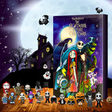 Halloween Advent Calendar, Halloween Horror Movie Figures Advent Calendar Toy Blind Box 2024, Halloween Horror Atmosphere Ghost Countdown Calendar with 24Pcs Halloween Dolls Collectible Gift (A)