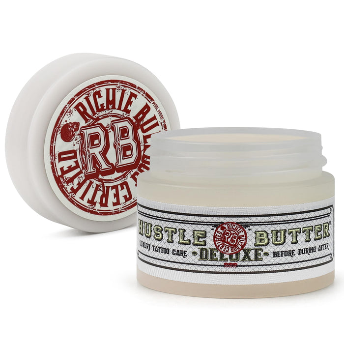 Hustle Butter Deluxe Tub"The Ones" Organic Tattoo Care 30ml (1oz) By Richie Bulldog You Can’t Knock The Hustle