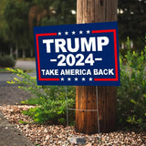 WENWELL Trump 2024 Yard Signs 2-Pack – Double-Sided,Waterproof,UV Resistant, 12x18 Inchs with Metal H-Stakes – Donald Trump Campaign Rally Placard Outdoor Lawn Decoration