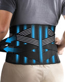 Fitomo Back Brace for Lower Back Pain Men Women, Back Support Belt for Intant Pain Relief from Sciatica Hernated Disc Scoliosis Sprain, Adjustable Support for Bending Sitting Standing Heavy Lifting