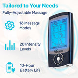 MEDVICE Rechargeable Tens Unit Muscle Stimulator, 2nd Gen 16 modes & 8 Upgraded Pads for Natural Pain Relief & Management, FDA Cleared Electric Pulse Impulse Mini Massager Machine