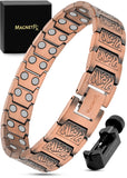 MagnetRX® Copper Viking Bracelet for Men – Ultra Strength Magnetic Mens Viking Bracelets – Adjustable Bracelet with Included Sizing Tool (Viking Style)