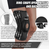 NEENCA Professional Knee Brace for Knee Pain, Adjustable Knee Support with Patented X-Strap Fixing System, Stability for Pain Relief, Arthritis, Meniscus Tear, ACL, Runner, Sports, Men&Women. ACE-44
