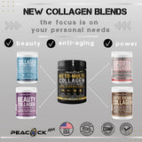 Peacock Max Keto Multi Collagen 5 Types with Bone Broth, Unflavored 16.2 oz Nutrition Protein Powder with Hydrolyzed Peptides, MCT Oil, Biotin, Supports Joints, Bones, Skin, Gut Health