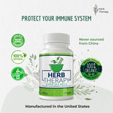 Herb Therapy Sea Moss Capsules 100 Pack - Irish Sea Moss with Bladderwrack Powder & Burdock Root Powder - Keto & Alkaline Diet Support - No Fillers Seamoss Raw Supplement