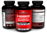 Divine Bounty D-Mannose Capsules - 600mg D Mannose Powder per Capsule with Cranberry and Dandelion Extract to Support Normal Urinary Tract Health - 120 Veggie Capsules