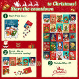 PICKFORU Advent Calendar 2024 Christmas Jigsaw Puzzles 1000 Pieces, 25 Boxes of Christmas Countdown Calendar Puzzles for Adults, Funny Holiday Puzzles for Kids as Christmas Decor