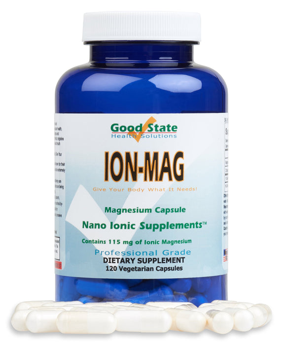 Good State ION-MAG - Ionic Magnesium Capsules - (115 mg Each Serving) (120 Veggie Capsules)