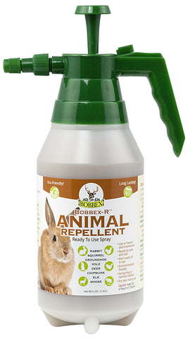 Animal Repellent - Bobbex | Ready-to-Use E-Z Pump Outdoor Rabbit, Squirrel, and Chipmunk Repeller Spray (48 oz.) 4V-LCOP-C4OP