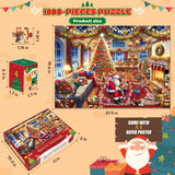 Jigsaw Puzzle Advent Calendar 2024 Christmas Puzzles for Kids and Adults 1008 Pieces Puzzles in 24 Boxes for Countdown Christmas Gifts for Boys Girls Men Women - Merry Christmas(27.56 x 19.68 Inch)