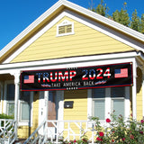 Generic Trump 2024 Banner 120"" x 20"" Decorations Take America Back Black Red Star America Yard Sign Flag with 4 Brass Grommets protection Fade Resistant for Outdoor