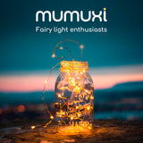 MUMUXI LED Fairy Lights Battery Operated String Lights [24 Pack] 7.2ft 20 Battery Powered LED Lights | Mini Lights, Centerpiece Table Decorations, Wedding Party Bedroom Mason Jar Christmas, Warm White