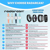 RADARCAN® R-100 Plus Portable Electronic Mosquito Repeller, Premium ultrasonic Repellent Bracelet Watch, Highly Effective. Eco-Friendly. Baby, Kids and Adults. DEET-Free. All Outdoor Activities (BLUE)
