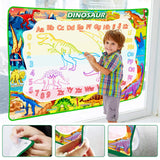 Jasonwell Aqua Water Doodle Mat 60x40 Inches Large Magic Drawing Doodling Mat Coloring Mat Educational Toys Christmas Birthday Gifts for Kids Toddler Boys Girls Age 2 3 4 5 6 7 8 Year Old (Dinosaur)