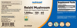 Nutricost Reishi Mushroom Capsules 1500mg, 60 Servings - CCOF Certified Made with Organic Reishi Mushroom, Vegetarian, Gluten Free, 750mg Per Capsule, 120 Capsules