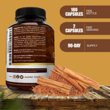 Organic Ceylon Cinnamon Capsules - 1200 mg - 180 Capsules