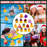 Advent Calendar 2024, Christmas Rubber Duck Set,Fun Rubber Duck Advent Calendar Toys, 24 Days Joyful Christmas Countdown, Suitable for all kinds of people, Holiday Party Gifts, Decorations (B2PCS)