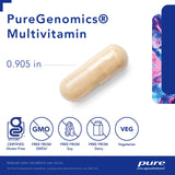 Pure Encapsulations PureGenomics Multivitamin - Supplement to Support Nutrient Requirements of Common Genetic Variations - with Vitamin A,B,C,D,E, K & Minerals - 30 Capsules