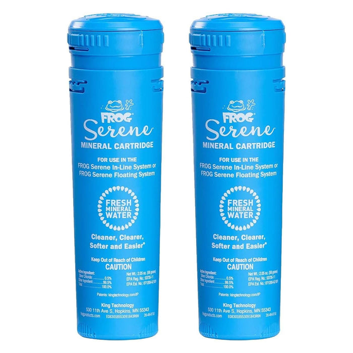 FROG Serene Replacement Mineral Cartridges for use with Hot Tub FROG Serene Floating Sanitizing System - Prefilled for Quick & Easy Hot Tub Maintenance - 2 Pack