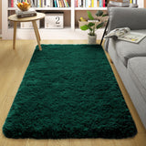 Merelax Soft Modern Indoor Shaggy Area Rug for Bedroom Livingroom Dorm Kids Room Home Decorative, Non-Slip Plush Fluffy Furry Fur Rugs Comfy Nursery Accent Floor Carpet 2x3 Feet, Christmas Green