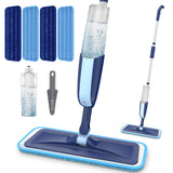 Microfiber Wet Spray Mops for Hardwood Floor Cleaning, Dry Wet Dust Wood Floor Mop with 4 Reusable Washable Mop Pads Refills Fit for Swiffer Power Mop, Flat Floor Mop for Laminate Ceramic Vinyl Tile