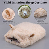 Onmygogo Funny Sheep Costumes for Dog, Cute Furry Pet Wig for Halloween Christmas, Pet Clothing Accessories (Sheep, Size M)